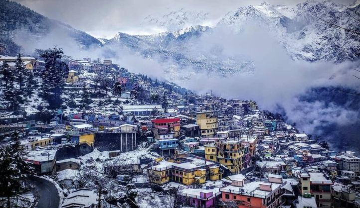 Joshimath town nestled in the Himalayas — best places to visit in summer in India for spiritual peace and scenic mountain views.