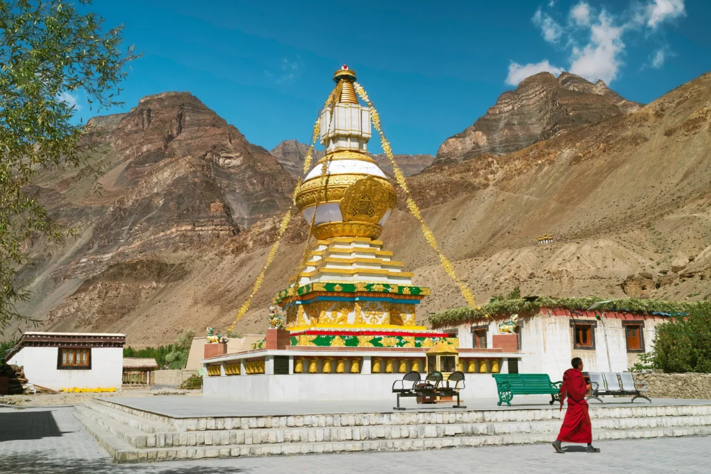 Tabo Monastery with ancient mud structures in Spiti Valley — best places to visit in summer in India for heritage and spiritual peace.