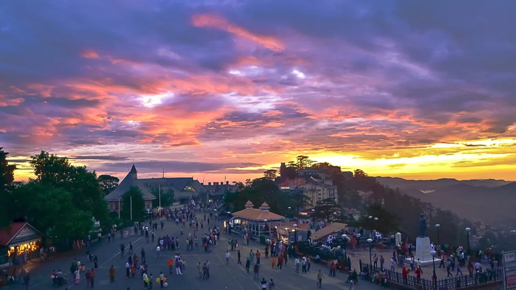 shimla-Sunset-at-the-Scandal-Point best place to visit in april in india for couples